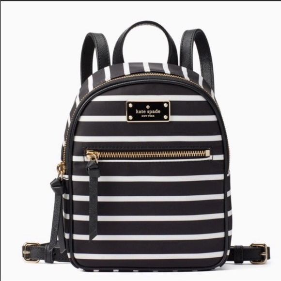 Kate Spade Backpack Mini Bradley French Sripe - Picture 2 of 8